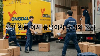 혼자 원룸 이사? 용달이사 후기와 꿀팁!